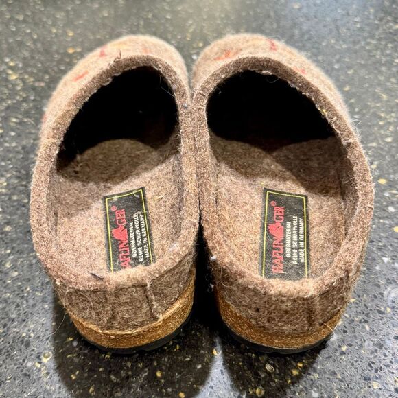 Haflinger Wool Embroidered Clogs. Brown. Size 37/US7 - Picture 4 of 9